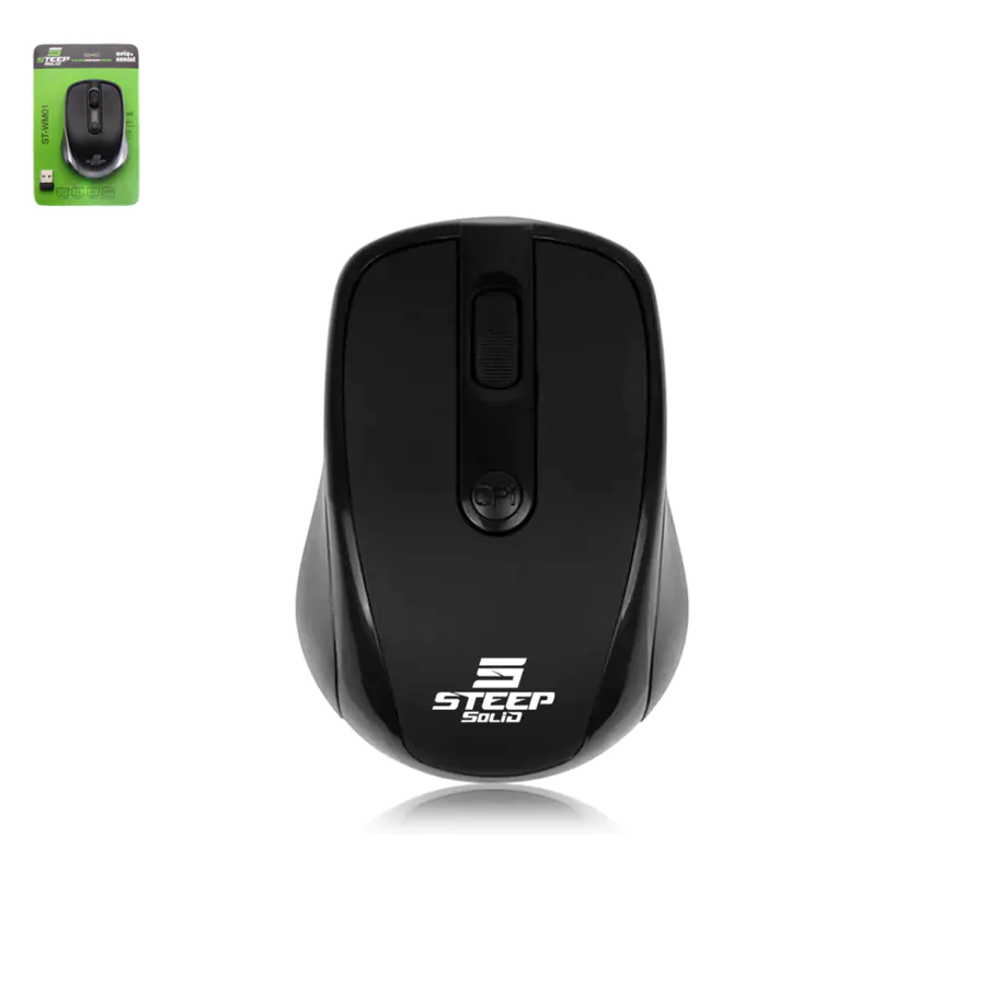 Steep Solid ST-WM01 Optik Kablosuz Wireless Mouse (Siyah)