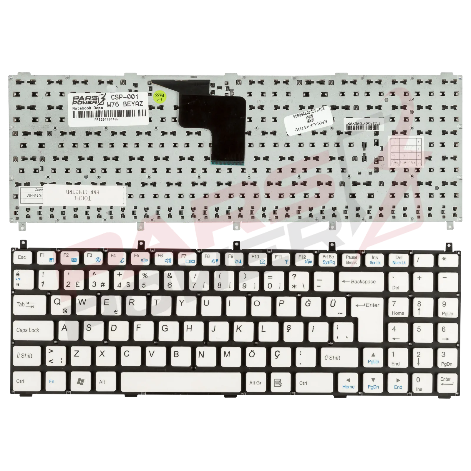 Casper 6-79-W760S00K-250 Notebook Klavye (Beyaz TR)