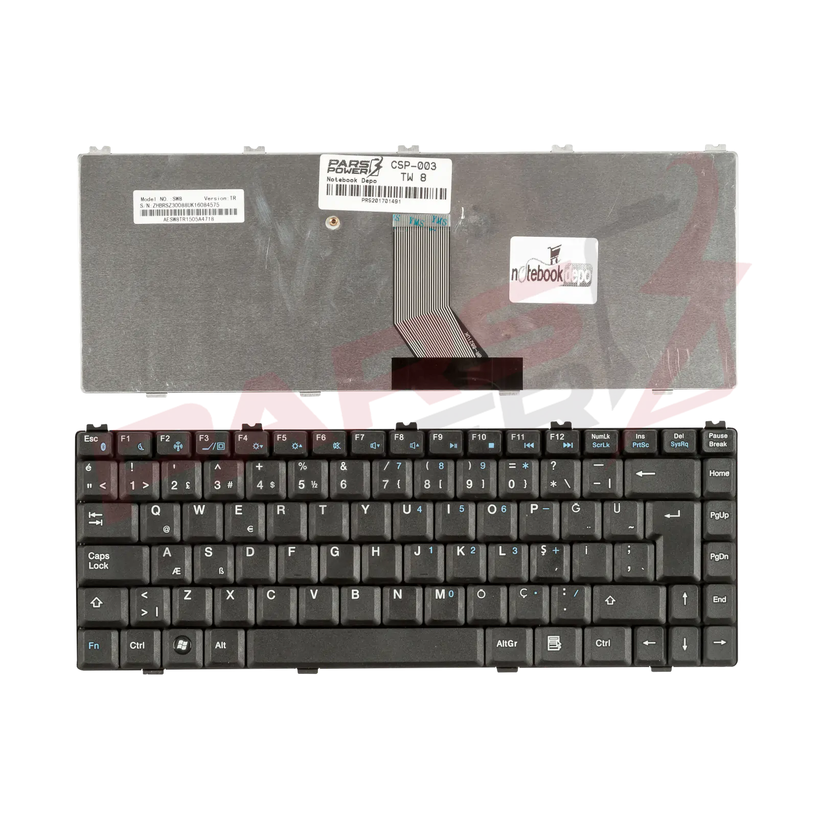 Datron TW8 Notebook Klavye (Siyah TR)