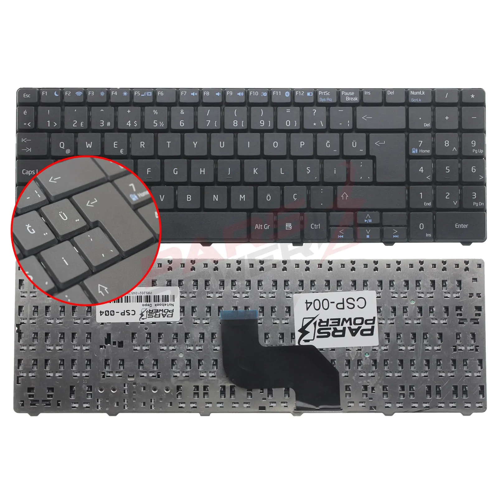 Vestel 0KN0-W01TU121, 0KN0-XV1TU08 Notebook Klavye (Siyah TR)