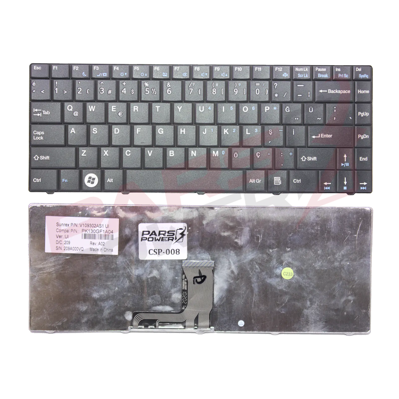 Compal PBL00, PBL01, PCM10 Klavye (Siyah TR)