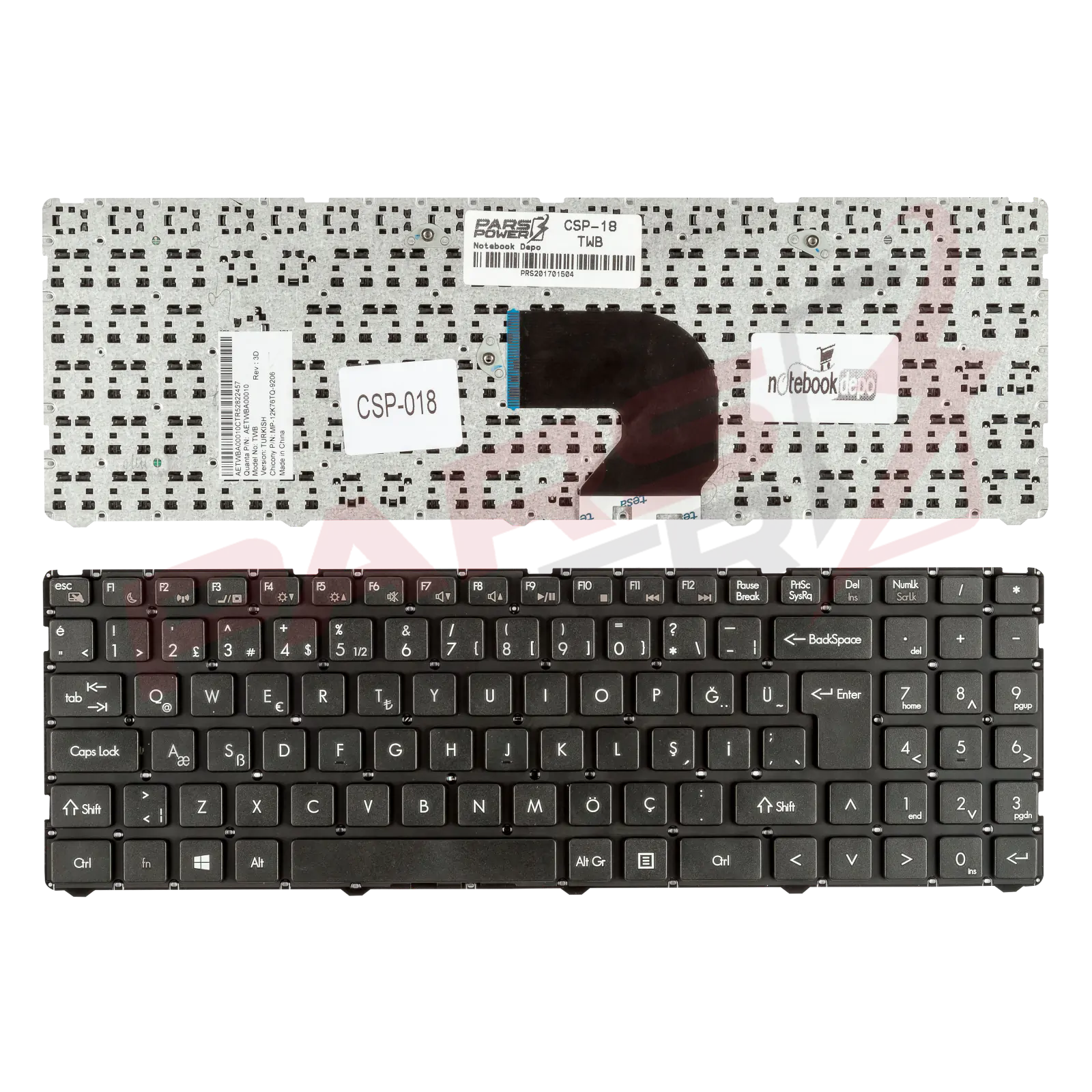 Casper AETWBA00010 Notebook Klavye (Siyah TR)