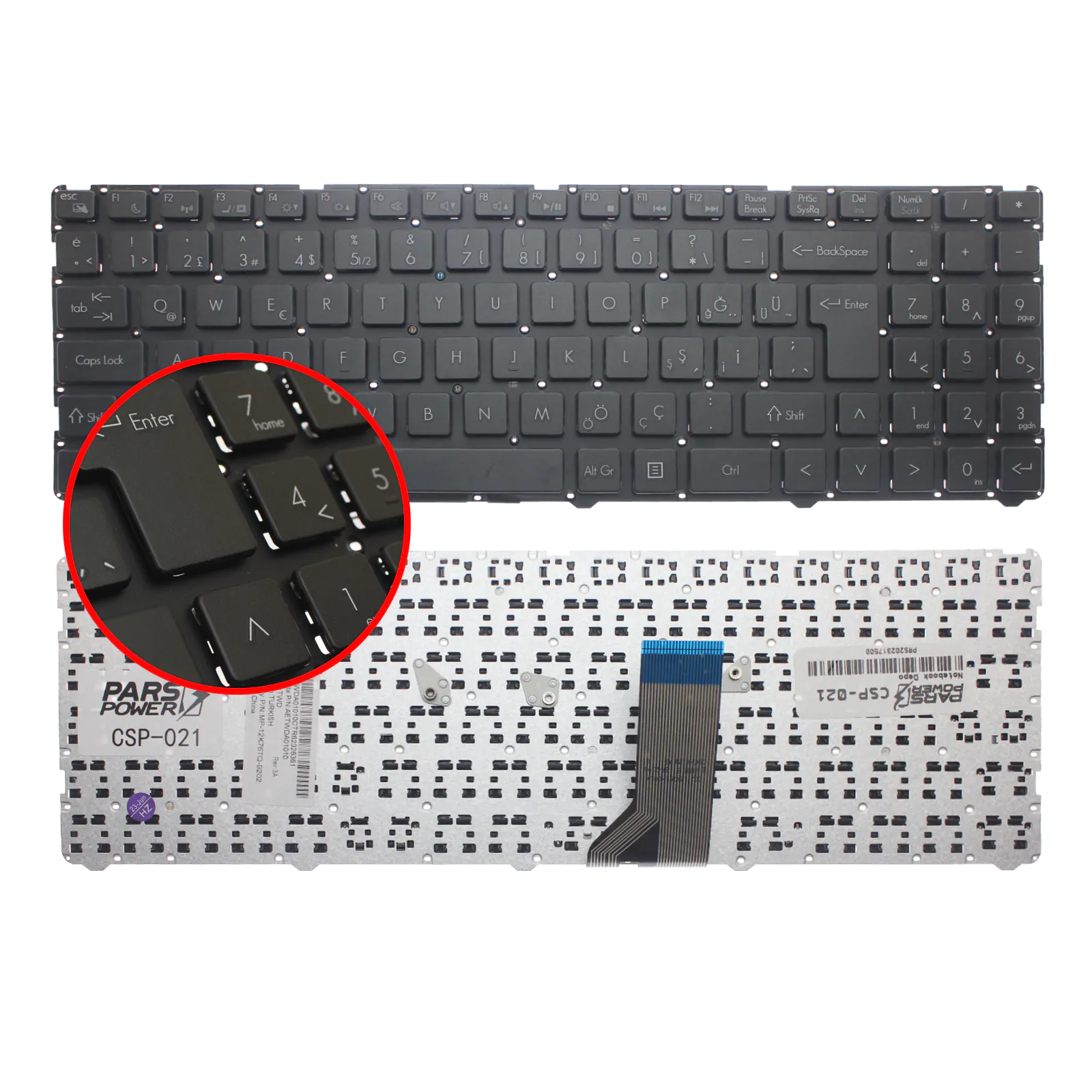Exper MP-12K73US920, MP-12K76TQ-9202  Notebook Klavye (Siyah TR)