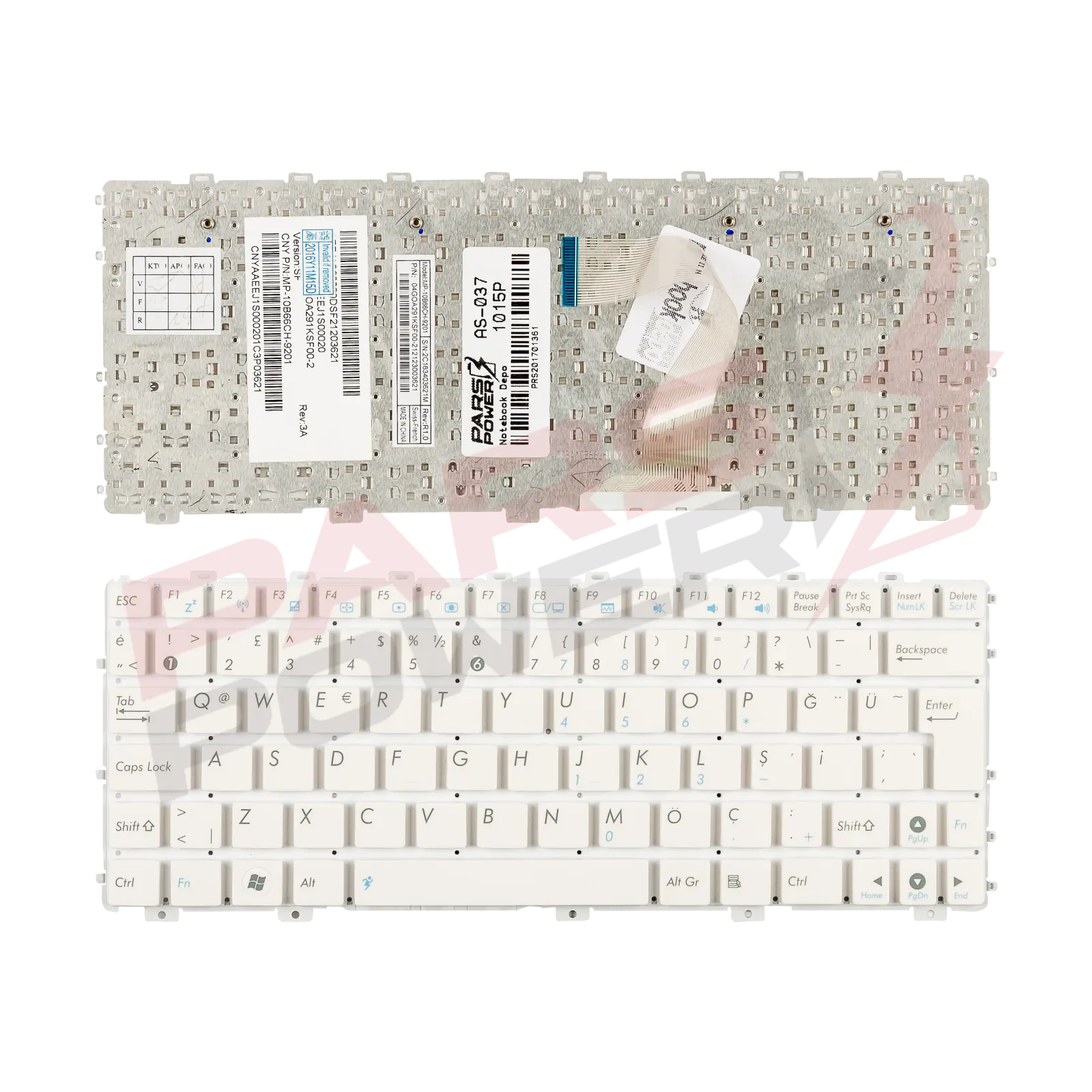 Asus 04GOA291KTU00-1, V103646GK1, MP-10B63US-920 Notebook Klavye (Beyaz TR)