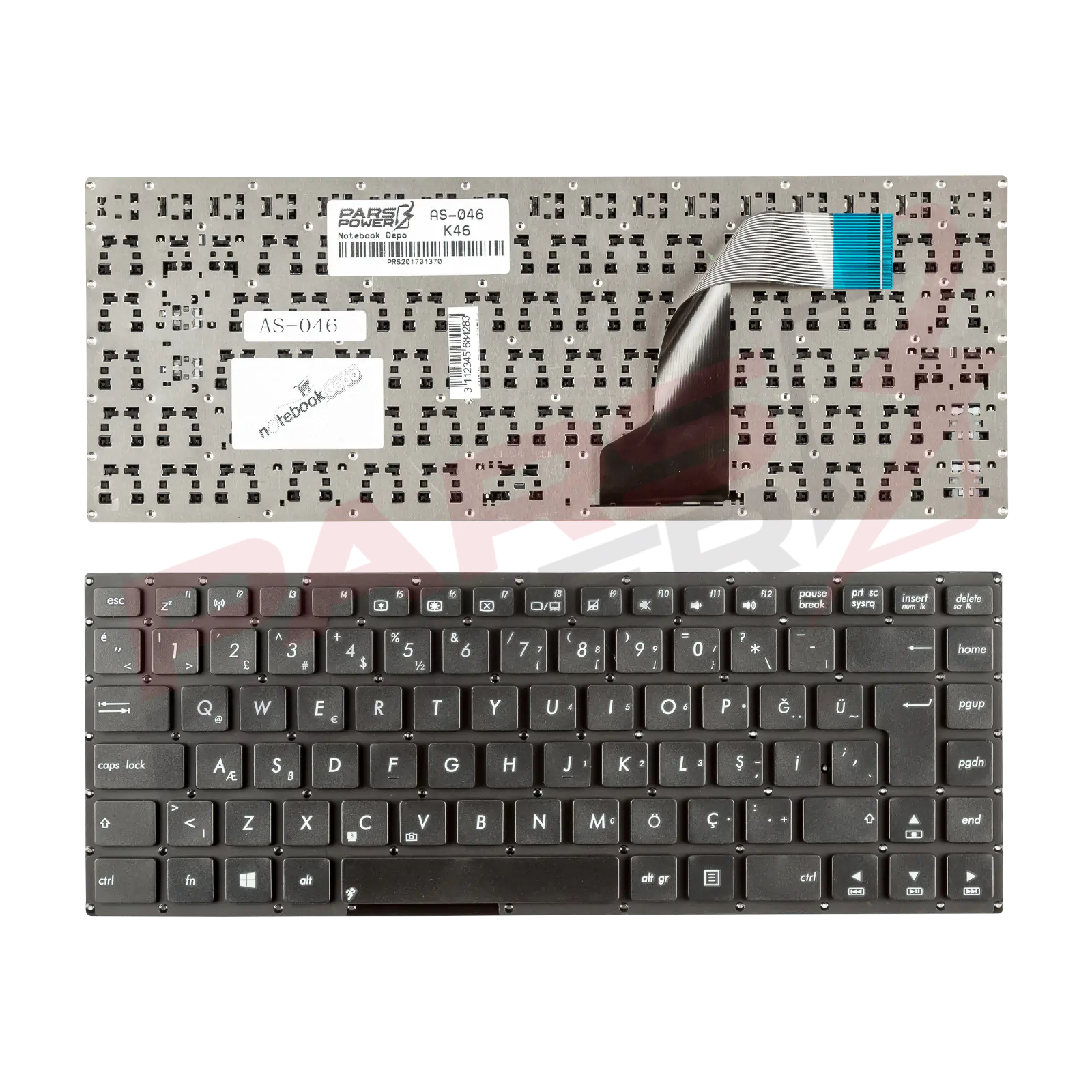 Asus 0KNB0-4104US00 Notebook Klavye (Siyah TR)