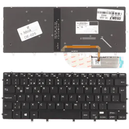 Dell Inspiron 15-7000 Serisi Uyumlu Notebook Klavye Işıklı (Siyah TR)