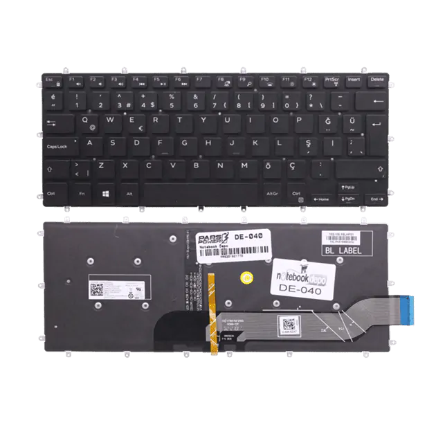 Dell 717Y9, 0717Y9 Notebook Klavye Işıklı (Siyah TR)