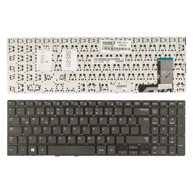 Samsung NP370R5E, NP370R5G, NP370R5V Notebook Klavye (Siyah TR)