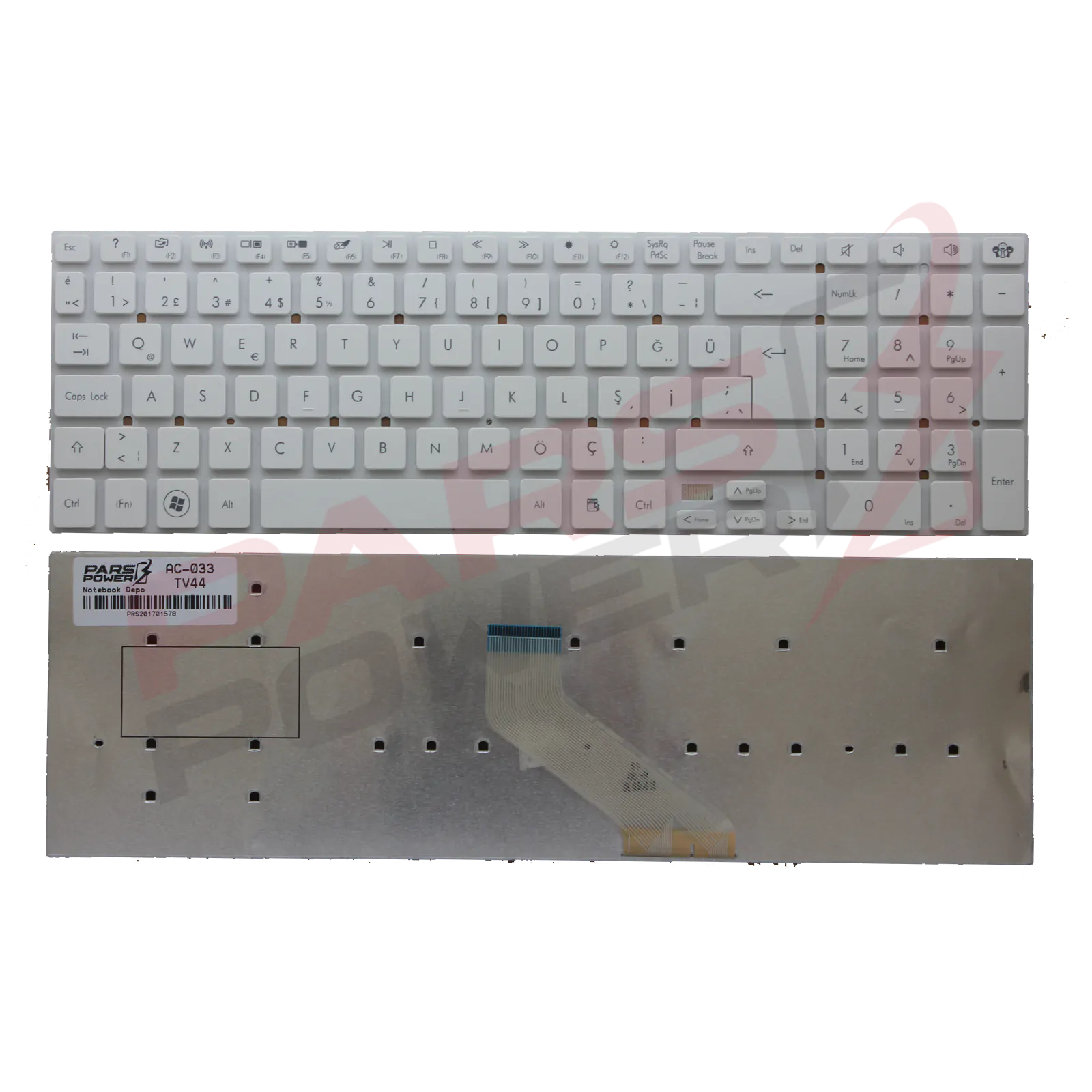 Acer Aspire 5755G, 5830T, V5WE2, Z5WE2  Notebook Klavye (Beyaz TR)