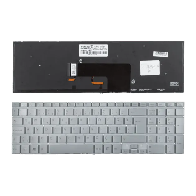 Sony Vaio 149240741TR, 149241441TR Notebook Klavye Işıklı (Gümüş TR)