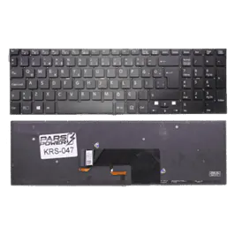 Sony Vaio Fit SVF15, SVF-15, SVF152, SVF153 Notebook Klavye Işıklı (Siyah TR)