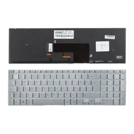 Sony Vaio Fit SVF15, SVF-15, SVF152, SVF153 Notebook Klavye Işıklı (Gümüş TR)