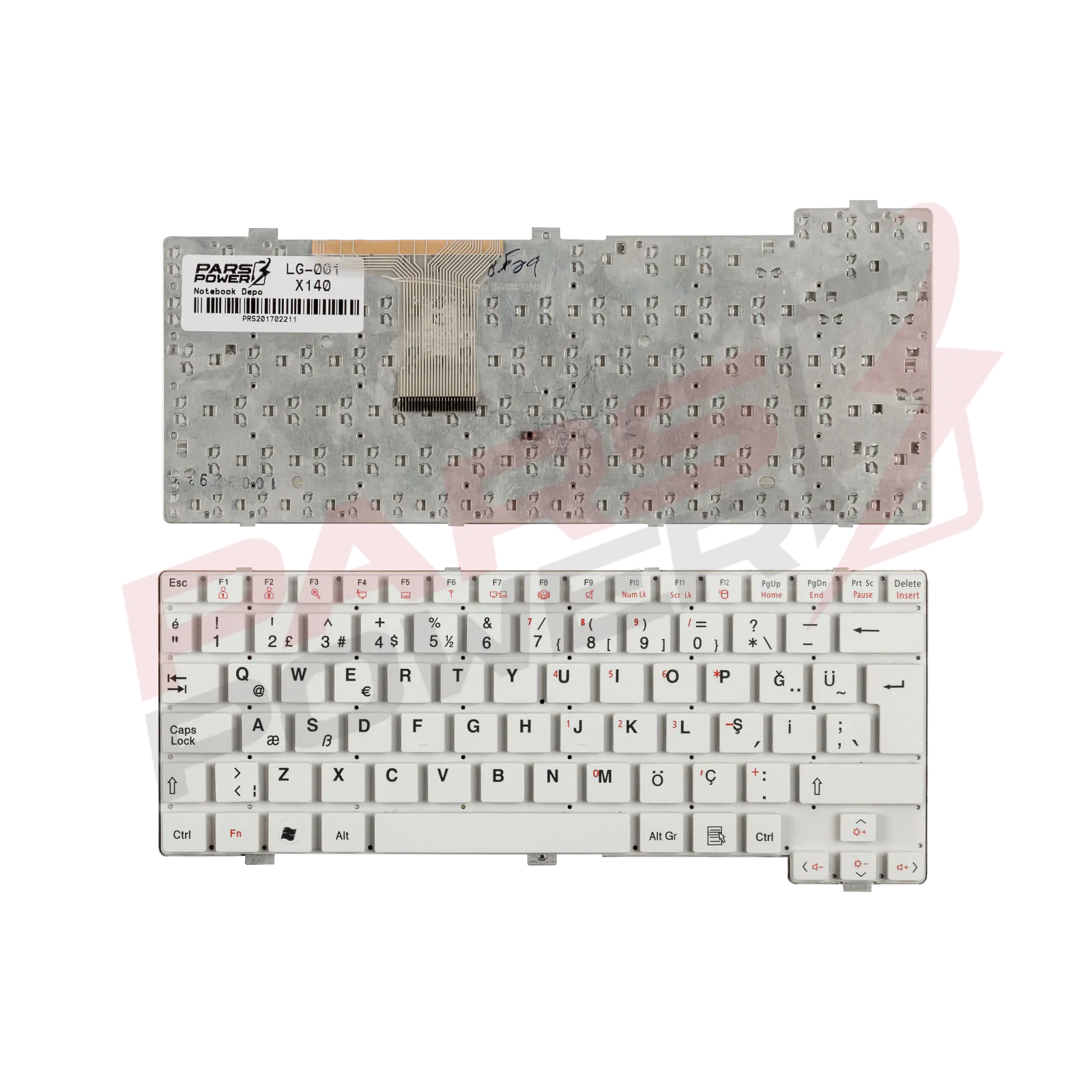 Lg X140 Uyumlu Notebook Klavyesi (Beyaz TR)