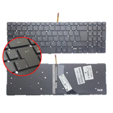 Acer 0KN0-762UI12 Notebook Klavye Işıklı (Siyah TR)