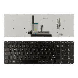 Toshiba Satellite C50-C, C55-C, C55D-C Serisi Notebook Klavye Işıklı (Siyah TR)