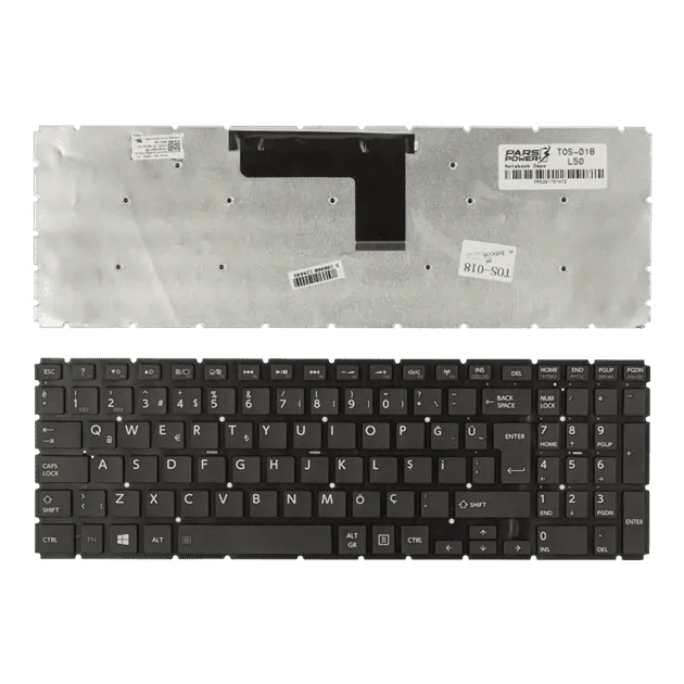 Toshiba Satellite L50-B, L50-C, L50D-B, Notebook Klavye (Siyah TR)