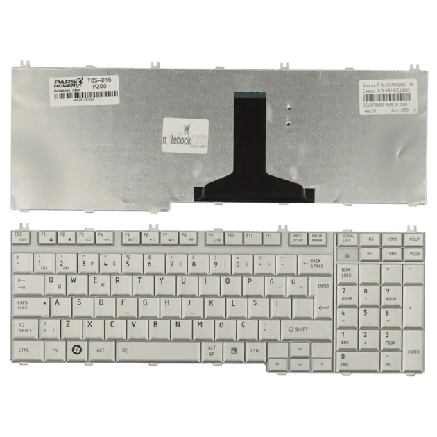Toshiba 4H.N9201.061, 6037B0026902, 6037B0027902 Notebook Klavye (Gümüş TR)