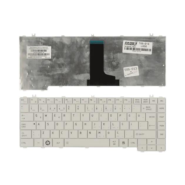 Toshiba 6037B0048102, 6037B0048104 Notebook Klavye (Beyaz TR)