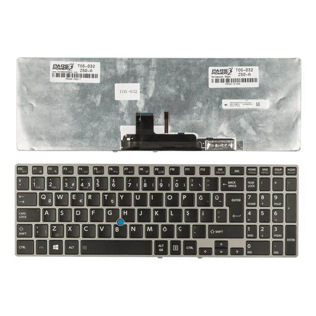 Toshiba Tecra Z50-A Serisi Notebook Uyumlu Klavye (Işıklı Siyah TR)
