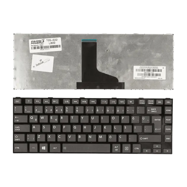Toshiba Satellite C800, C805, C840, C845, L800, L805, L830, L840 Serisi Notebook Klavye (Siyah TR)