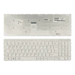 Toshiba Satellite L50-B, L50-C, L50D-B, Notebook Klavye Işıklı (Beyaz TR)