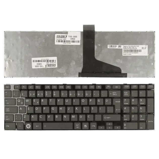 Toshiba L875D, TT0SU, TV0GV, TV0SU Notebook Klavye (Siyah TR)