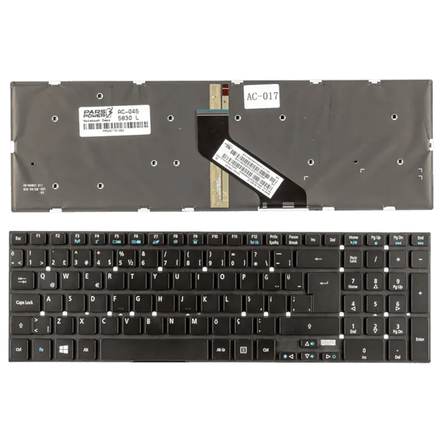 Acer Aspire V17 Nitro VN7-791 Notebook Klavye Işıklı (Siyah TR)