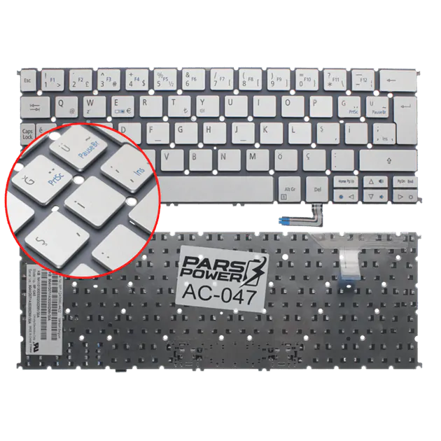 Acer Aspire S7 MP-12A5 Klavye (Gümüş TR)