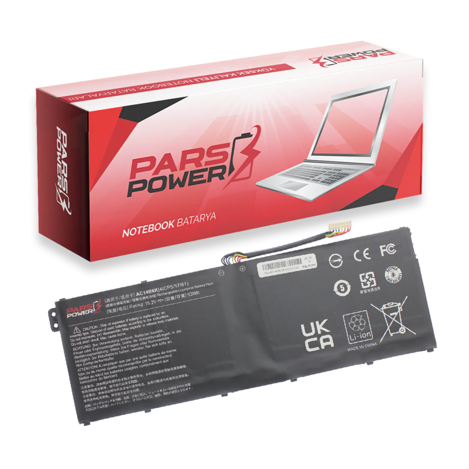 Acer Aspire AC14B18K (4ICP5/57/80) Batarya - Pil (Pars Power)