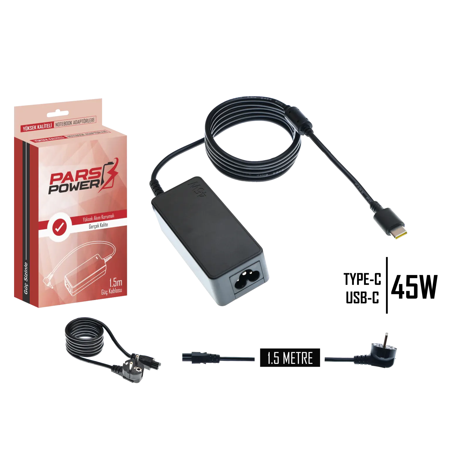 Asus 45W USB-C Type-C Adaptör Şarj Aleti-Cihazı (Pars Power)