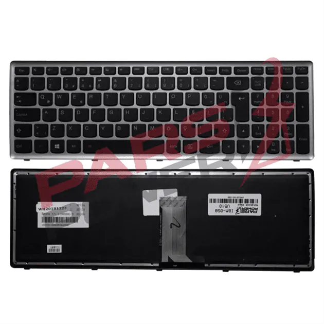 Lenovo ideaPad U510, Z710 Serisi Notebook Klavye (Siyah TR)