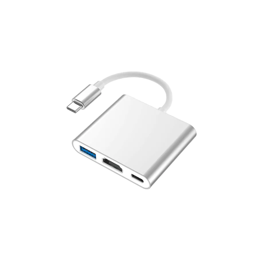 3in1 Type-C To Hdmi, Usb 3.0 + USB-C Dönüştürücü - Çevirici HDMI1TYPEC